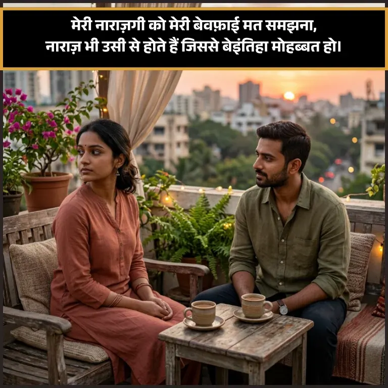 Narazgi Shayari 2 Lines in Hindi for Girl