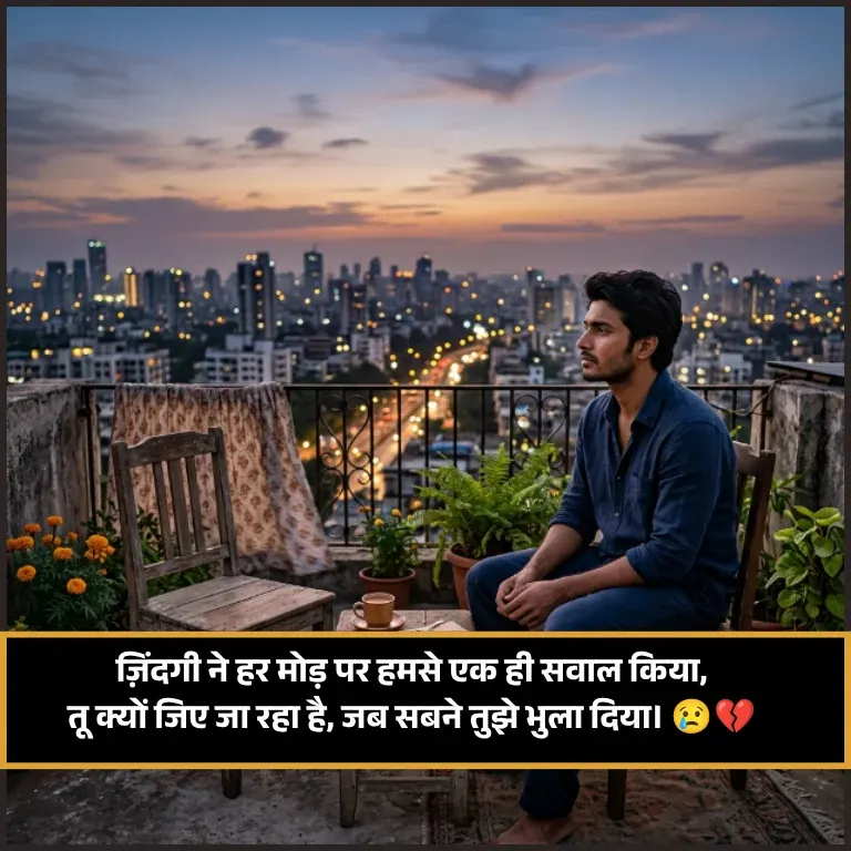 Sad Shayari Life 2 Line Instagram in Hindi with Emoji
