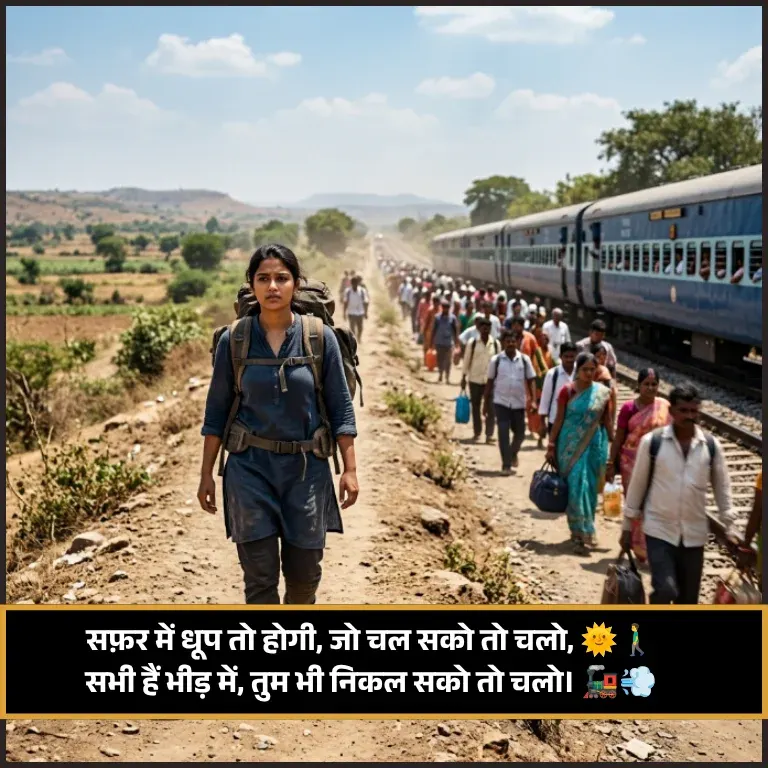 Safar Shayari on Train Journey Safar Shayari on Train Journey