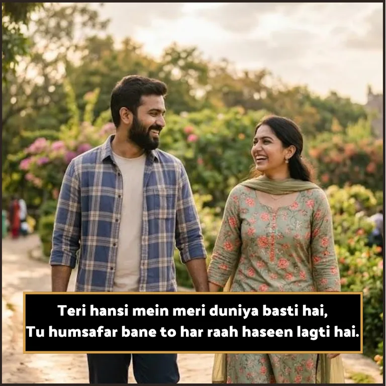 Humsafar Shayari 2 Line English for Girl